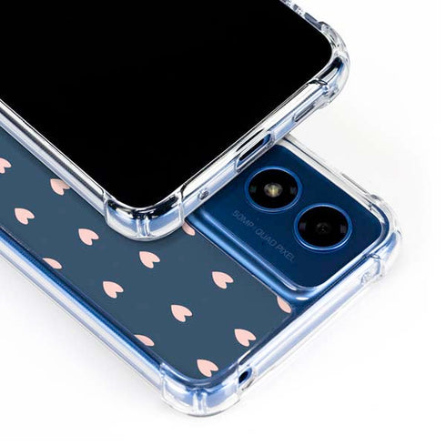 Blue and Pink Hearts Moto G 5G (2024) Clear Case